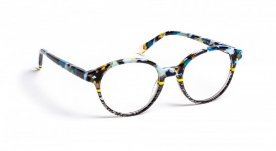 J.F. Rey YOUPI Eyeglasses, DEMI BLUE/YELLOW/BLACK 6/8 BOY (2500)