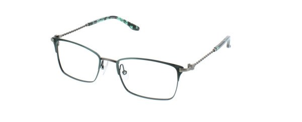 BCBGMAXAZRIA TRINA Eyeglasses, Emerald Gunmetal