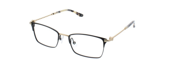 BCBGMAXAZRIA TRINA Eyeglasses, Black Gold
