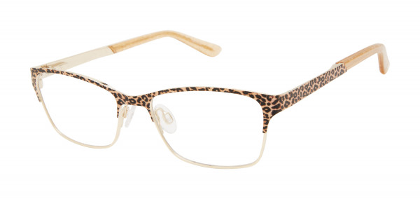 gx by Gwen Stefani GX830 Eyeglasses, Gold / Leopard (GLD)