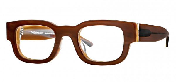 Thierry Lasry LOYALTY Eyeglasses, Brown & Yellow Horn