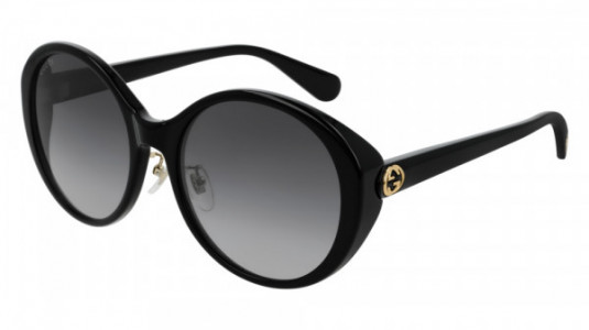 Gucci GG0370SK Sunglasses, 001 - BLACK with GREY lenses