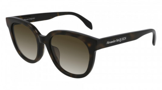 Alexander McQueen AM0304SK Sunglasses, 002 - HAVANA with BROWN lenses