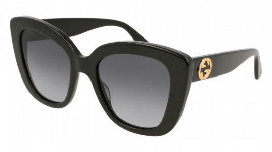 Gucci GG0327S Sunglasses, 001 - BLACK with GREY lenses