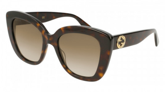 Gucci GG0327S Sunglasses, 002 - HAVANA with BROWN lenses