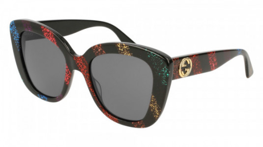 Gucci GG0327S Sunglasses, 003 - MULTICOLOR with GREY lenses