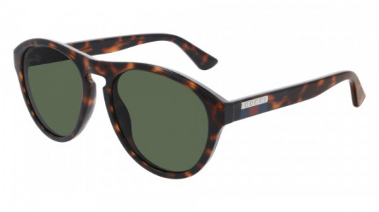 Gucci GG0747S Sunglasses, 003 - HAVANA with GREEN lenses