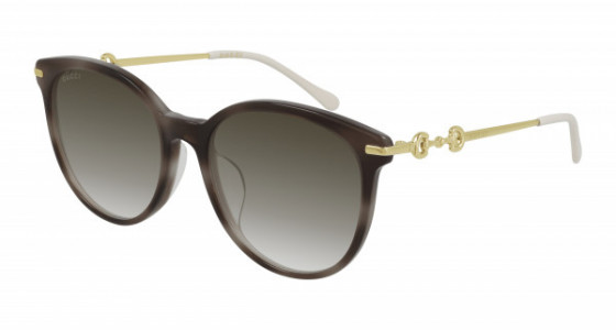 Gucci GG0885SA Sunglasses, 004 - HAVANA with GOLD temples and BROWN lenses