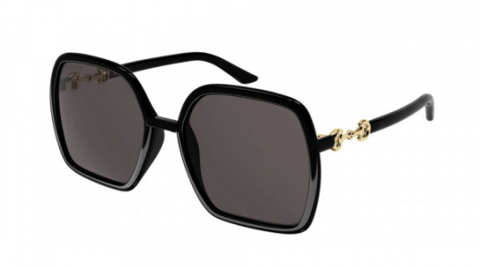 Gucci GG0890SA Sunglasses, 001 - BLACK with GREY lenses