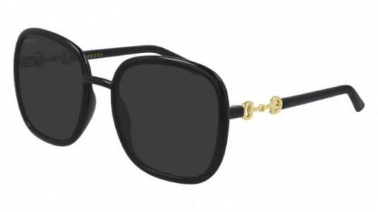 Gucci GG0893S Sunglasses, 001 - BLACK with GREY lenses