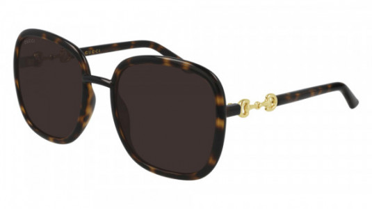 Gucci GG0893S Sunglasses, 002 - HAVANA with BROWN lenses