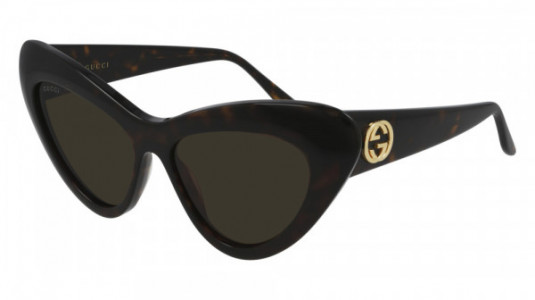 Gucci GG0895S Sunglasses, 002 - HAVANA with BROWN lenses