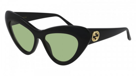 Gucci GG0895S Sunglasses, 003 - BLACK with GREEN lenses