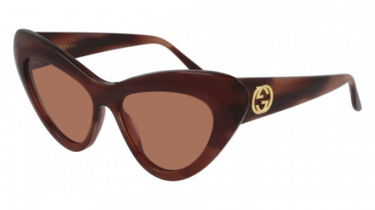 Gucci GG0895S Sunglasses, 004 - HAVANA with ORANGE lenses