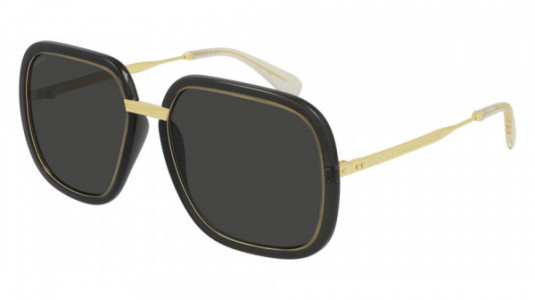Gucci GG0905S Sunglasses, 001 - GREY with GOLD temples and GREY lenses