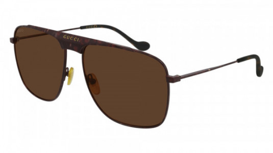Gucci GG0909S Sunglasses, 002 - HAVANA with BROWN lenses