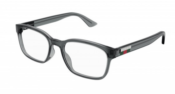 Gucci GG0749OA Eyeglasses, 004 - GREY with TRANSPARENT lenses