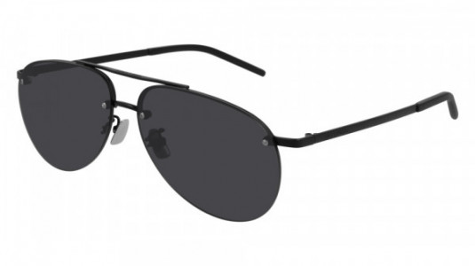Saint Laurent SL 416 Sunglasses, 002 - BLACK with BLACK lenses