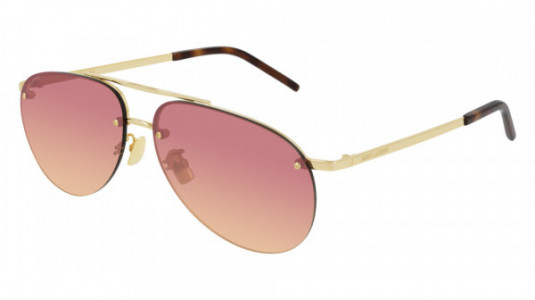 Saint Laurent SL 416 Sunglasses, 005 - GOLD with ORANGE lenses