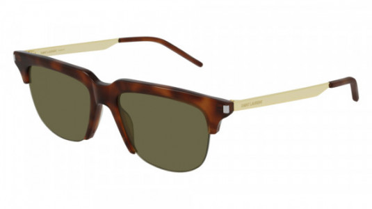 Saint Laurent SL 420 Sunglasses, 001 - HAVANA with GOLD temples and BROWN lenses