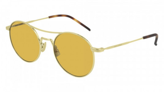 Saint Laurent SL 421 Sunglasses, 003 - GOLD with YELLOW lenses