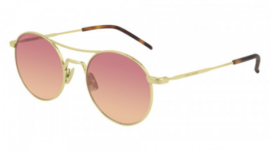 Saint Laurent SL 421 Sunglasses, 005 - GOLD with ORANGE lenses