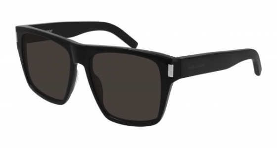 Saint Laurent SL 424 Sunglasses, 001 - BLACK with BLACK lenses