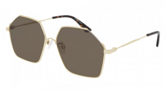 McQ MQ0258S Sunglasses, 002 - GOLD with BROWN lenses