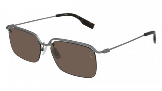 McQ MQ0313S Sunglasses, 002 - RUTHENIUM with BROWN lenses