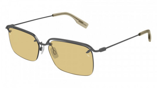 McQ MQ0313S Sunglasses, 003 - RUTHENIUM with YELLOW lenses