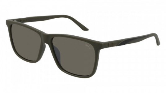 Puma PU0322S Sunglasses, 004 - GREEN with BROWN lenses