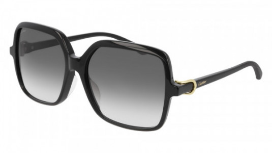 Cartier CT0219SA Sunglasses, 001 - BLACK with GREY lenses