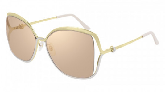 Cartier CT0225SA Sunglasses, 002 - GOLD with BROWN lenses