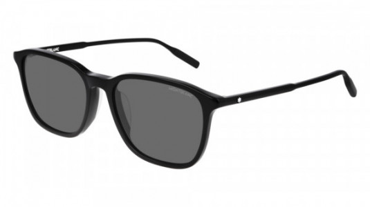 Montblanc MB0082SA Sunglasses, 001 - BLACK with GREY lenses