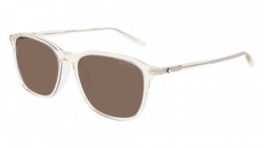 Montblanc MB0082SA Sunglasses, 004 - YELLOW with BROWN lenses