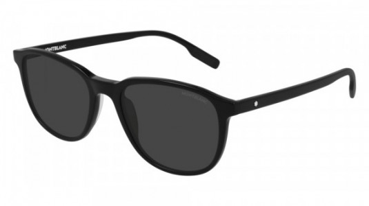 Montblanc MB0149S Sunglasses, 001 - BLACK with GREY lenses