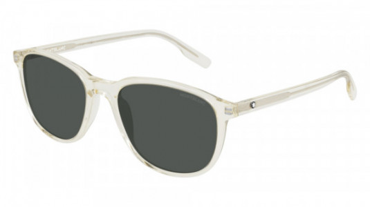 Montblanc MB0149S Sunglasses, 003 - YELLOW with GREEN lenses