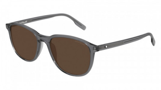 Montblanc MB0149S Sunglasses, 004 - GREY with BROWN lenses