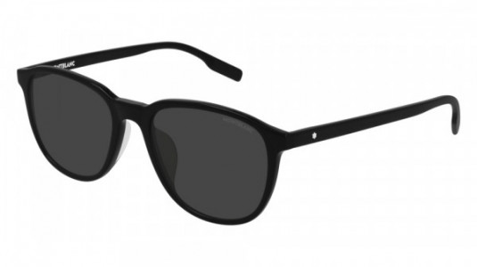 Montblanc MB0149SA Sunglasses, 001 - BLACK with GREY lenses