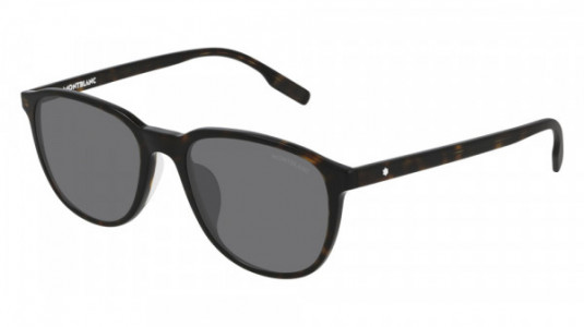 Montblanc MB0149SA Sunglasses, 002 - HAVANA with GREY lenses
