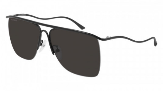 Balenciaga BB0092S Sunglasses, 001 - BLACK with GREY lenses