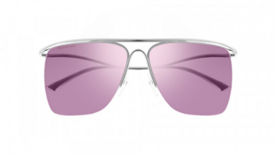 Balenciaga BB0092S Sunglasses, 003 - SILVER with VIOLET lenses