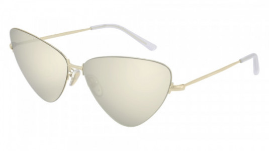Balenciaga BB0148S Sunglasses, 004 - GOLD with WHITE lenses
