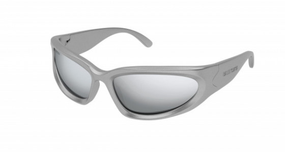 Balenciaga BB0157S Sunglasses, 004 - SILVER with SILVER lenses