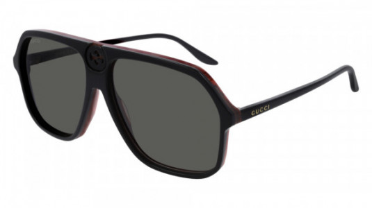 Gucci GG0734S Sunglasses, 001 - BLACK with GREY lenses