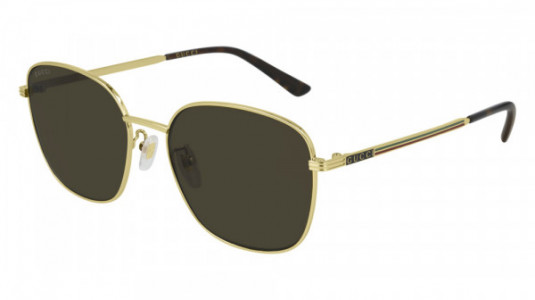 Gucci GG0837SK Sunglasses, 002 - GOLD with BROWN lenses