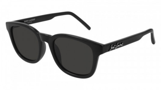 Saint Laurent SL 406 Sunglasses, 001 - BLACK with BLACK lenses