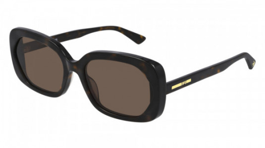 McQ MQ0274S Sunglasses, 002 - HAVANA with BROWN lenses