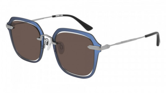 McQ MQ0283S Sunglasses, 002 - RUTHENIUM with BROWN lenses