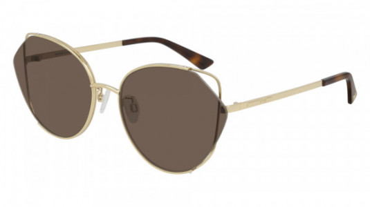 McQ MQ0286SA Sunglasses, 002 - GOLD with BROWN lenses